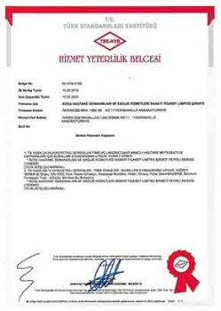 TSE-HYB Hizmet Yeterlilik Belgesi