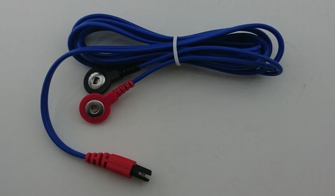 Compex Uyumlu Çıtçıtlı Tens Kablosu Kırmızı