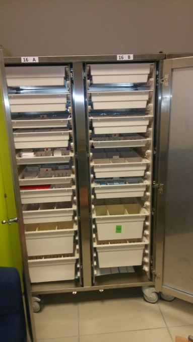 Paslanmaz Dolaplı Kapalı Raf Sistemi