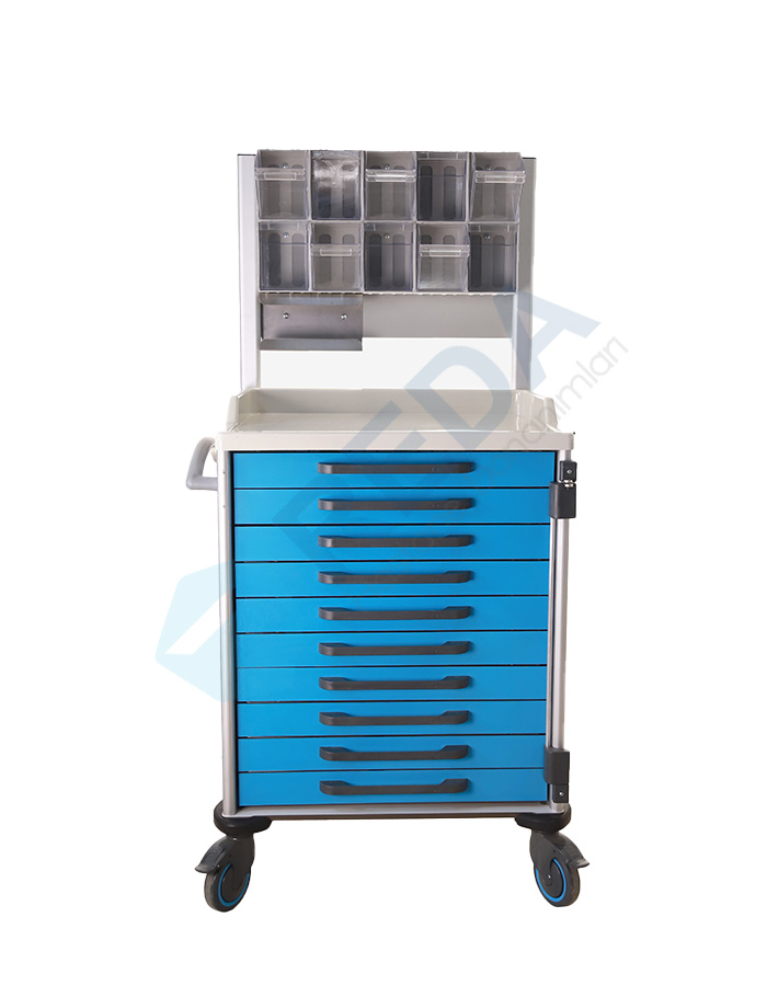 Medicine and Dressing Trolley with Drawer