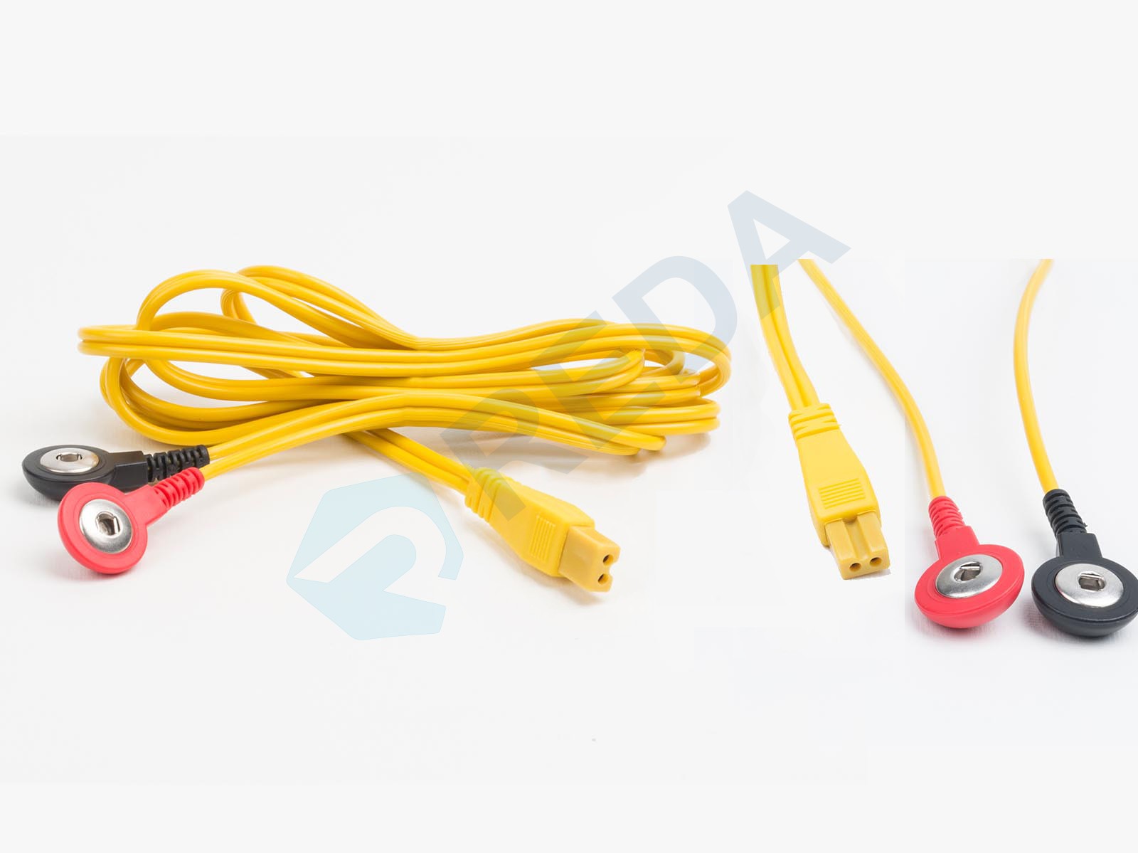 Schwa-Medico Uyumlu Çıtçıtlı Elektroterapi Tens Kablosu Sarı