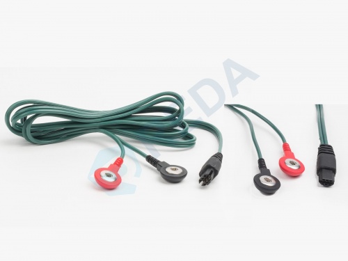 Compex Compatible Snap Snap Tens Cable Green