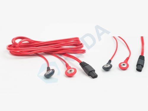 Compex Compatible Snap Snap Tens Cable Red