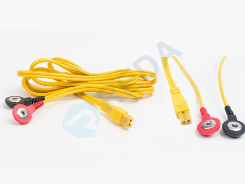 Schwa-Medico Uyumlu Çıtçıtlı Elektroterapi Tens Kablosu Sarı